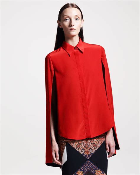 red givenchy blouse